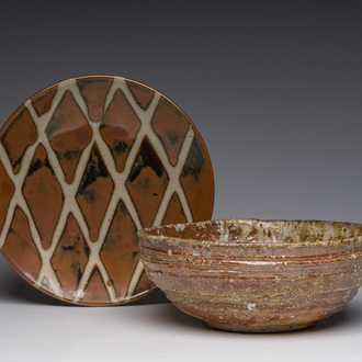 Deux bols en céramique de studio, Japon, Showa, 20ème siècle