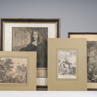 A varied collection of four various graphic works, 17th/20th C.