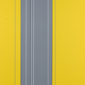 Luc Peire (1916–1994): Untitled (Yellow and grey), screenprint in colours, ed. 73/75