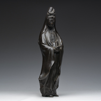 A Japanese bronze 'Kannon' figure, Meiji, 19th/20th C.
