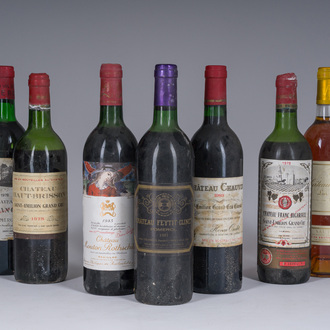 1978-1993 Château Chauvin, Château L'Evangile, Château Mouton Rothschild, etc. 7 bottles