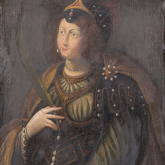 European school: 'Sibila delfica', oil on canvas, 17th C.