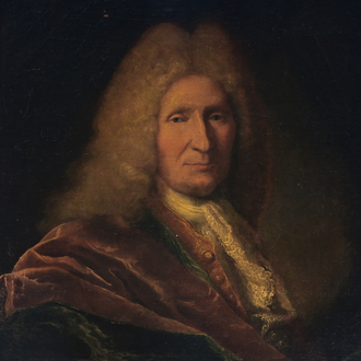 French school, attributed to Jean-Baptiste Guélard (1719-175?): Portrait of a nobleman, presumably Lord Kenwood, oil on canvas, 18th C.
