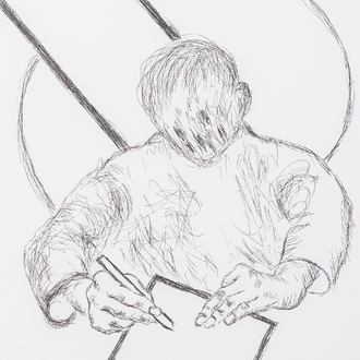 Roger Raveel (1921-2013): 'Tegenover het vlak', etching, ed. 58/100, (2007)