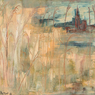 Médard II Tytgat (1916-1997): Landscape, oil on canvas, dated (19)67