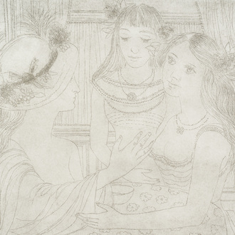 Paul Delvaux (1897-1994): 'Visiteuse', etching, ed. 51/75, dated (19)80