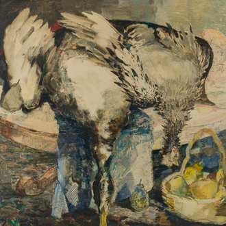 Albert Saverys (1886–1964): Still life with game birds, oil on canvas