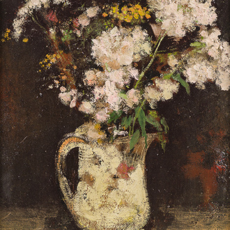 Floris Jespers (1889-1965): Still life of flowers, oil on canvas, ca. 1930