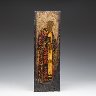 A Russian orthodox 'Gregory of Nazianzus' icon, 18th/19th C.