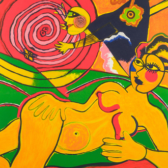 Guillaume Corneille van Beverloo (Corneille, 1922-2010): 'L'enchantement du soleil', serigraph in colours, ed. EA 24/30, dated (19)97