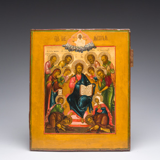 A Russian orthodox 'Deesis' icon, 19th C.