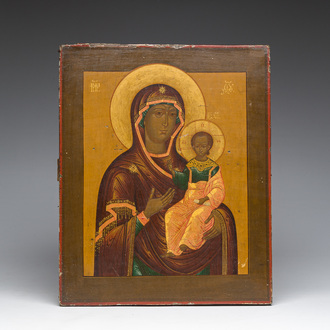 A Russian orthodox 'Mother of God' icon, 19th C.