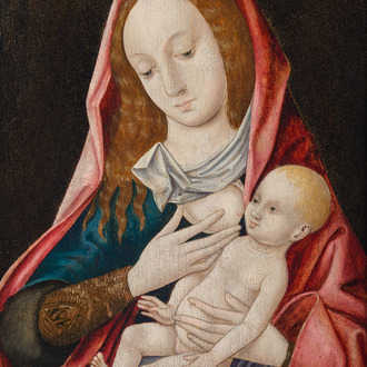 Flemish school, circle of the workshop of Rogier van der Weyden (1399/1400-1464): Madonna and Child, oil on panel, ca. 1500
