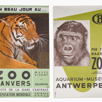 Two posters promoting the Antwerp Zoo, 20th C.