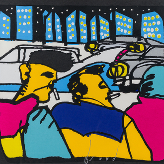 Herman Brood (1946-2001): 'City life', serigraph in colours, ed. 140/150