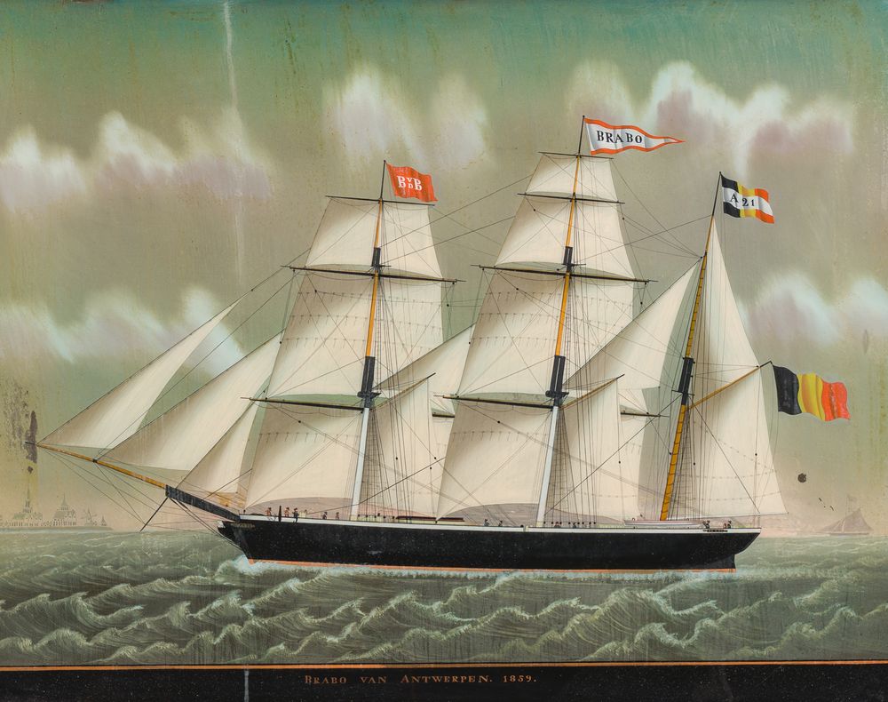 Carolus Ludovicus Weyts (1828-1876, attribu&eacute; &agrave;): 'Brabo van Antwerpen', &eacute;glomis&eacute;, dat&eacute; 1859