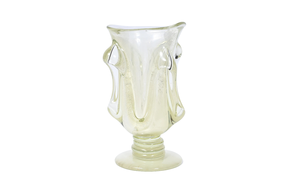 Ireneusz Kizinski (1937-2008): Vase de forme libre en verre de la s&eacute;rie 'Cups'