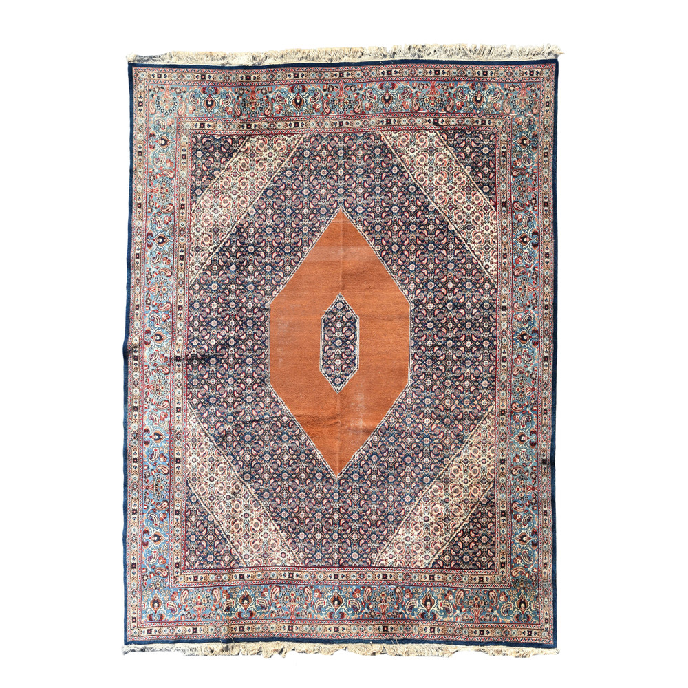 Tapis de type Bidjar &agrave; d&eacute;cor floral, laine sur coton, Inde, 20&egrave;me si&egrave;cle