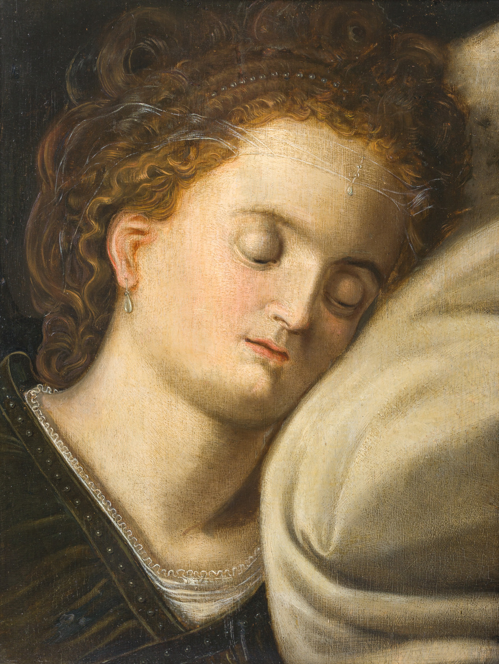 Flemish school, in the manner of Frans Floris (1517-1570): Portrait of a lady, oil on panel, 16th C.