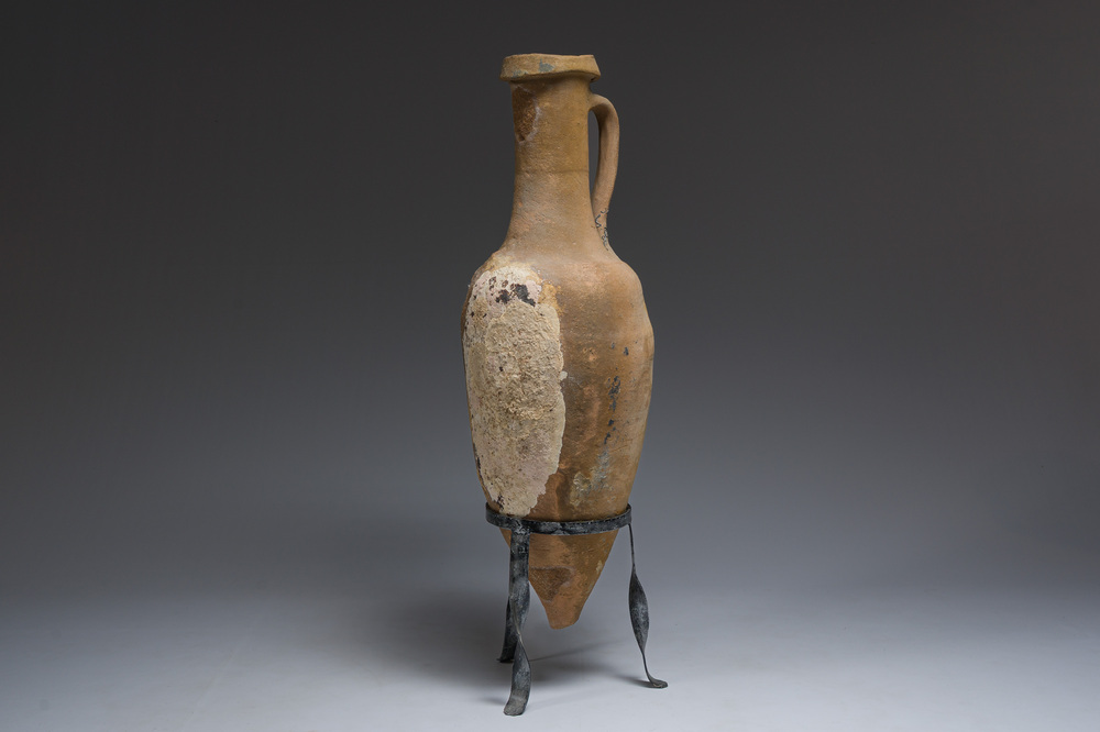 A large Roman terracotta oil amphora of the 'Dressel 1' type, 1st-3rd C.