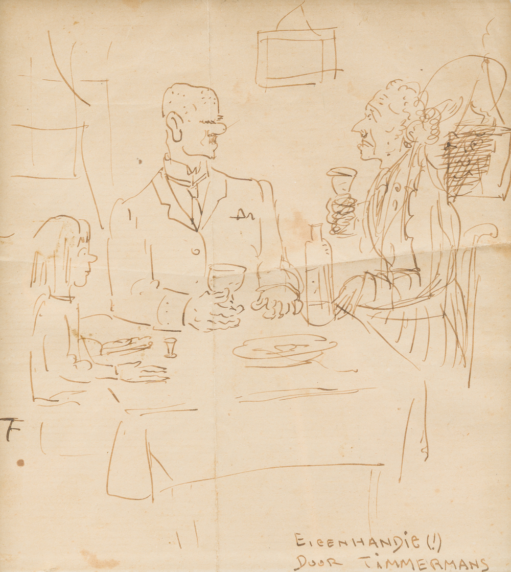 Felix Timmermans (1886-1947): La boisson, encre sur papier
