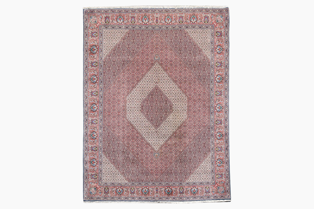 Tapis oriental de type Bidjar &agrave; d&eacute;cor floral, laine sur coton, 20&egrave;me si&egrave;cle