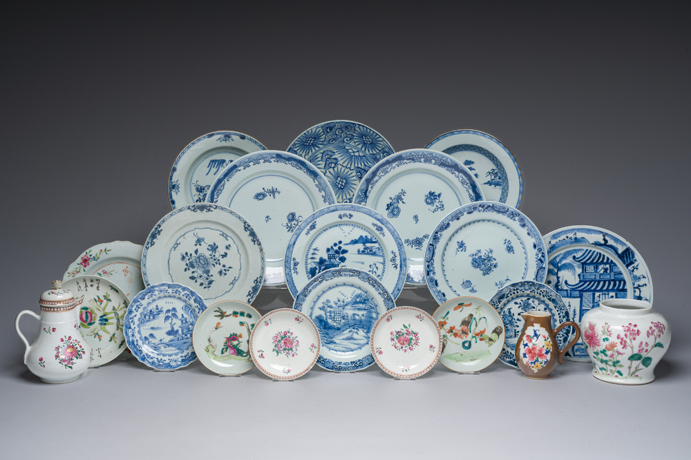 Collection vari&eacute;e en porcelaine de Chine, Kangxi et post&eacute;rieur