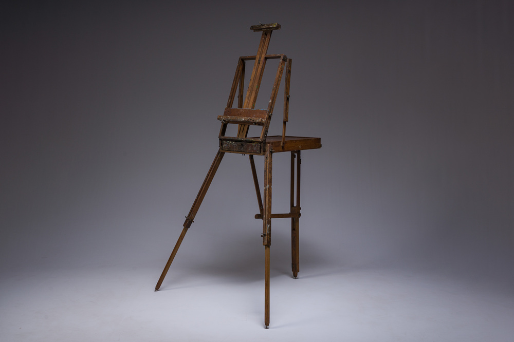 Chevalet de type plein air en bois, 20&egrave;me si&egrave;cle