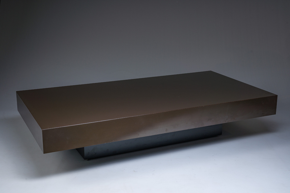 A rectangular design coffee table in the style of Willy Rizzo, 3rd quarter 20th C.