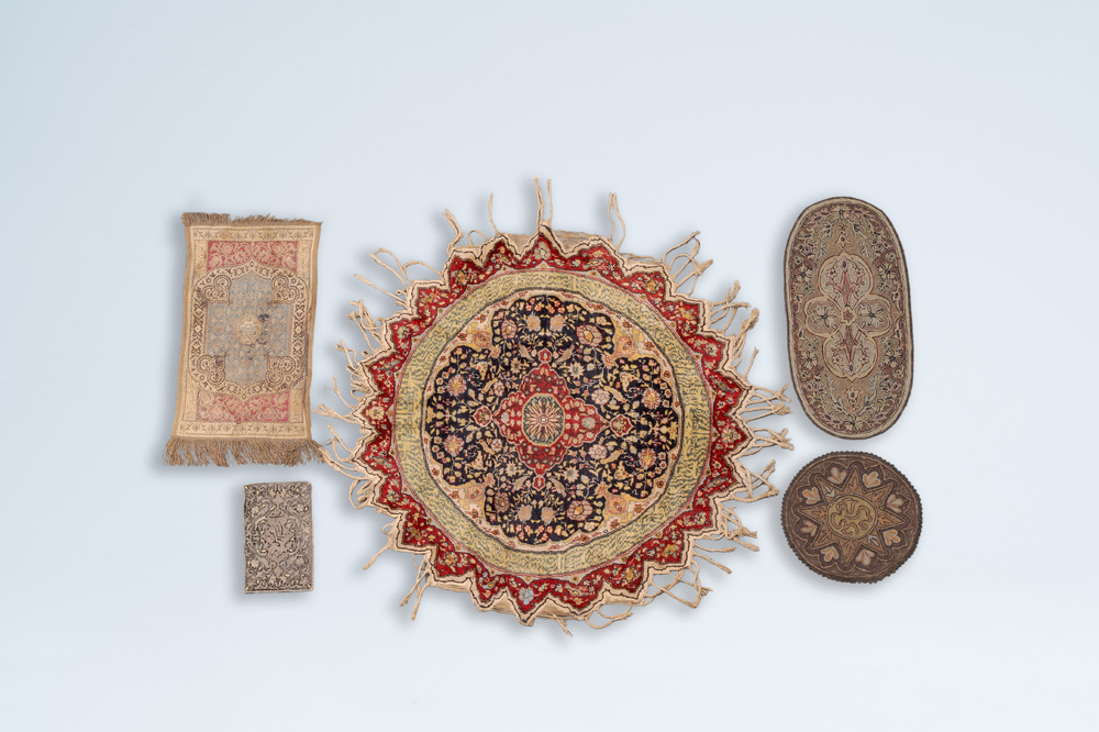 A varied collection of oriental carpets and various fragments with a.o. gold and silver thread, a.o. Turkey, 20th C.