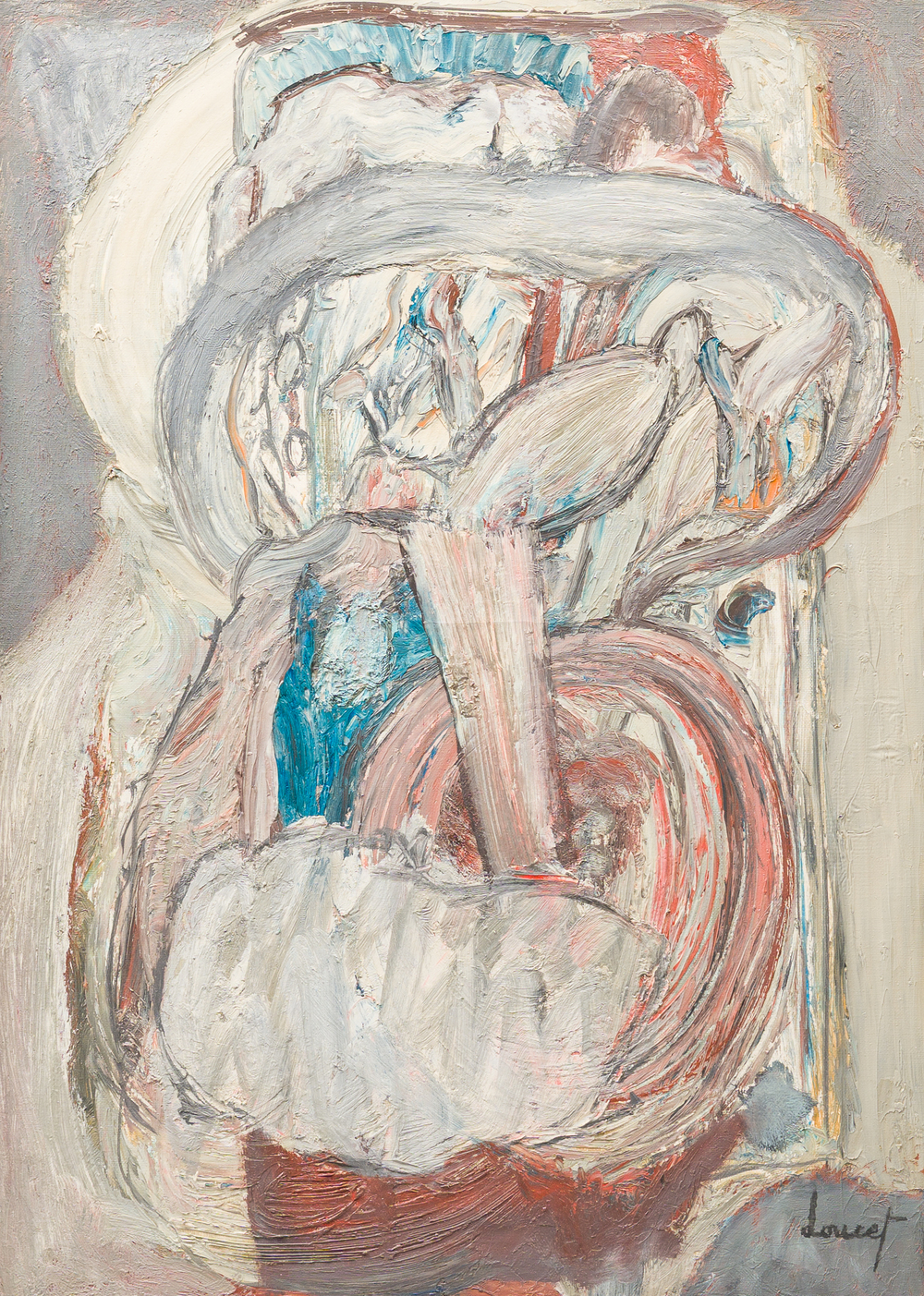 Jacques Doucet (1924-1994): 'Vers la foule', oil on canvas, (1969)