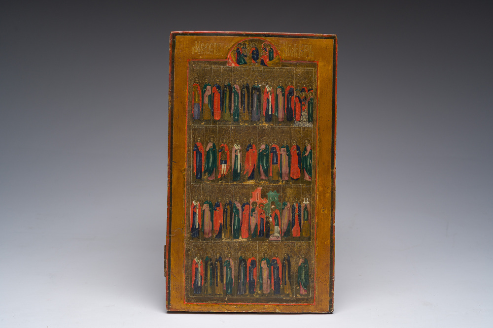 A Russian orthodox menological 'November' icon, 19th C.