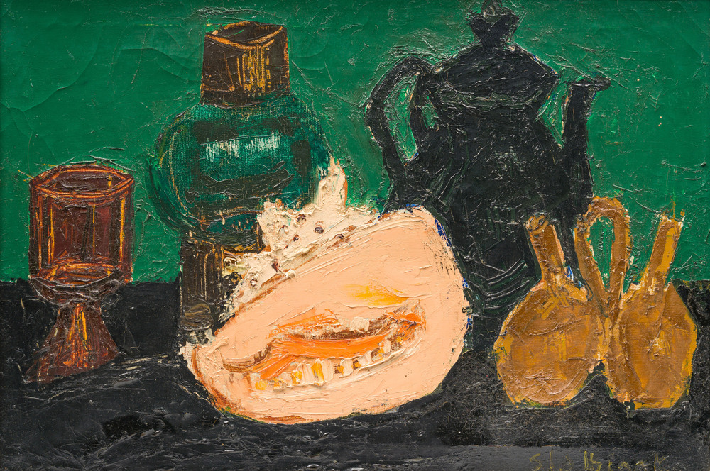 Rik Slabbinck (1914-1991): Still life with shell, oil on canvas