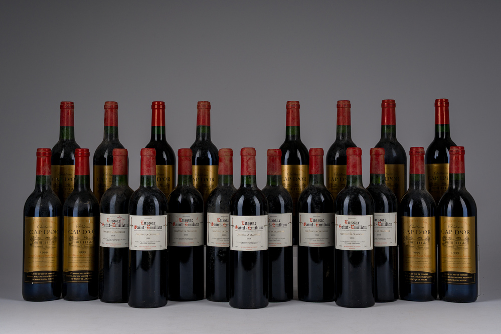1998-1999 Ch&acirc;teau La Claymore en Ch&acirc;teau Cap d'Or, Saint-Emilion, 21 flessen
