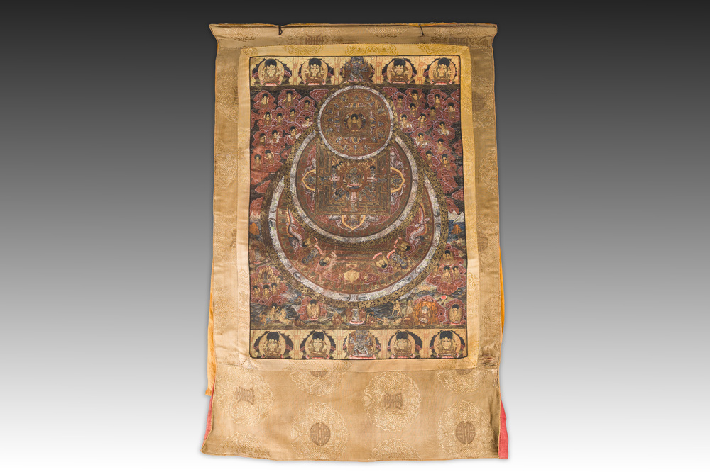 A 'Bardo mandala' thangka, Tibet, 20th C.