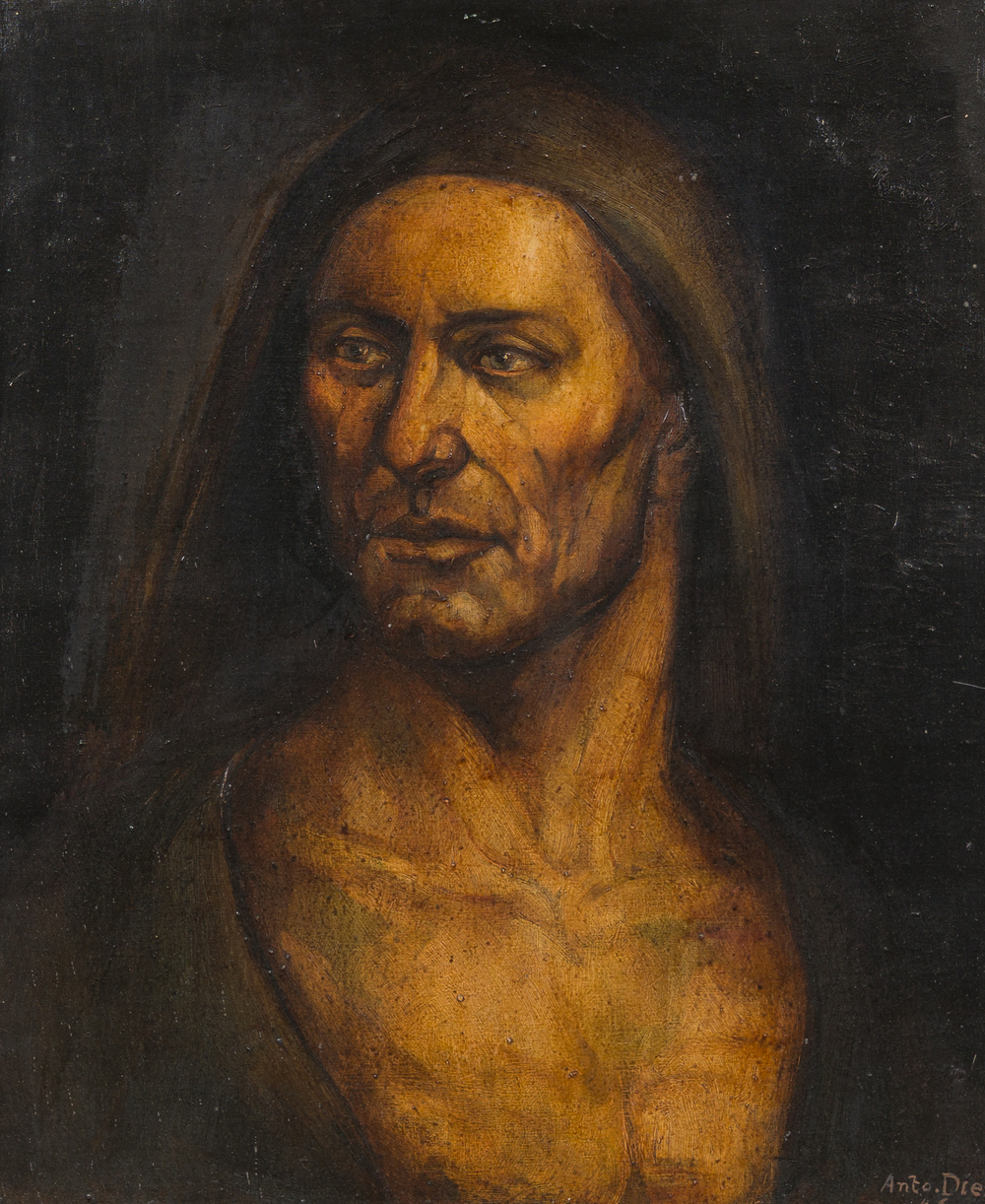 Anto Diez (1914-1992, in de stijl van): De arbeider, olie op doek, gedateerd (19)46