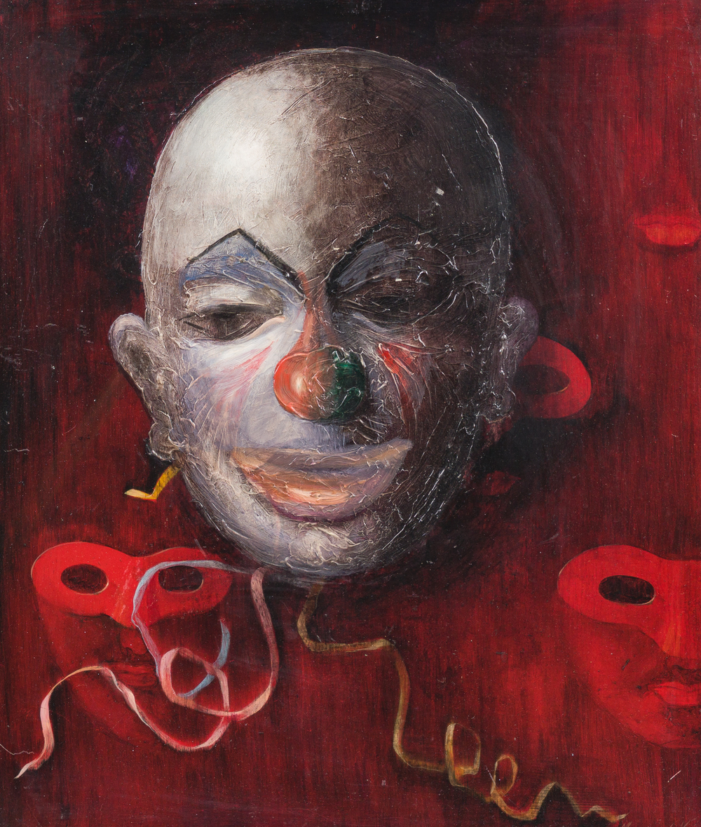 Maurice de Vries (1910-1994): Masquerade, oil on board