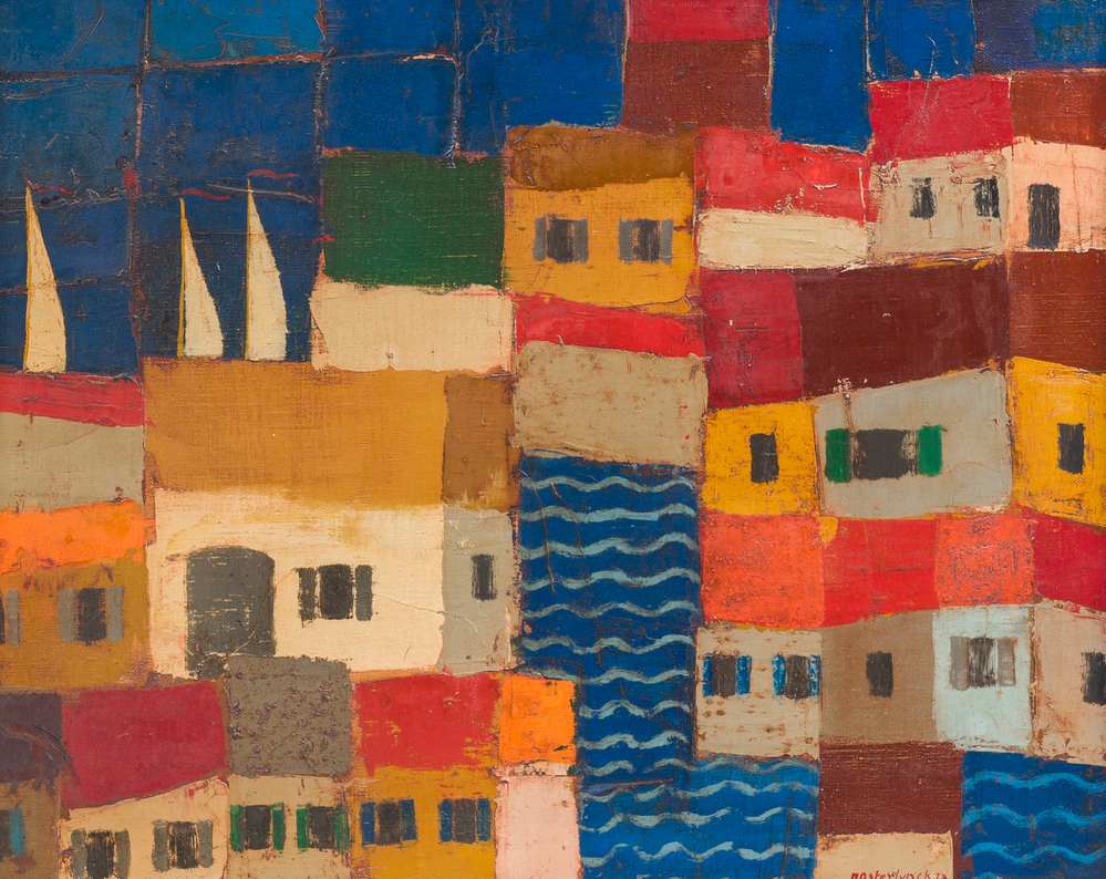 Jean Emile Oosterlynck (1915-1995): Marine, olie op doek