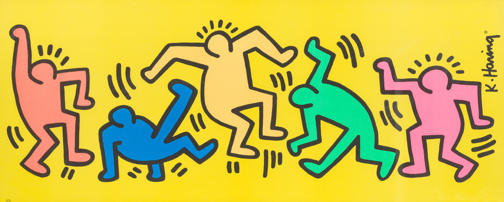 Keith Haring (1958-1990, naar): Zonder titel, multiple, [1992]