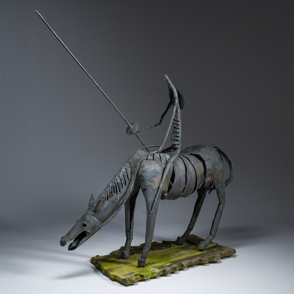 Herman Depauw (1952-1998): Don Quixote, patinated copper on a base