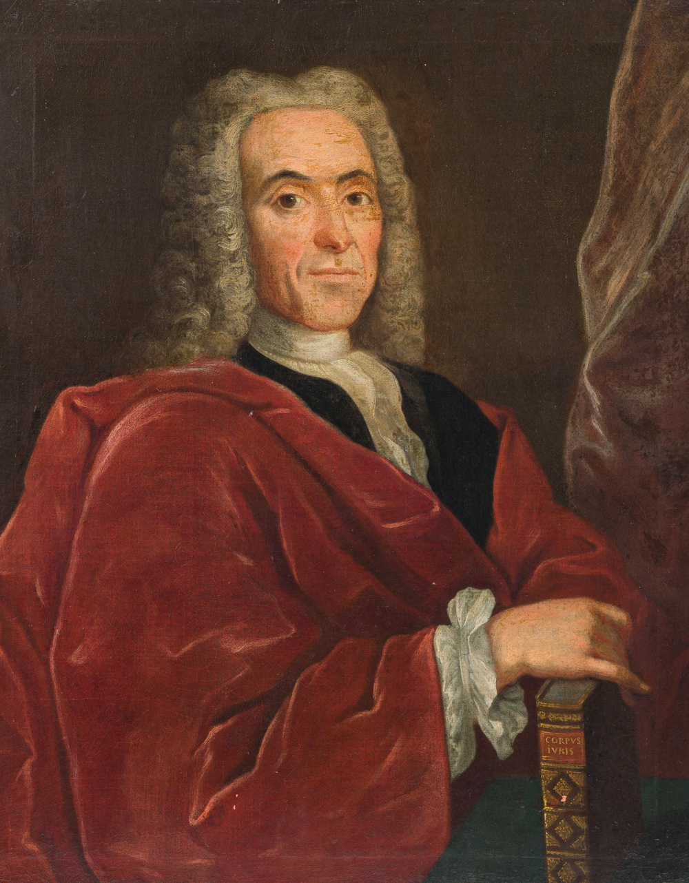 Flemish school: Portrait of Pieter-Jan van Hille, oil on canvas, 18th C.