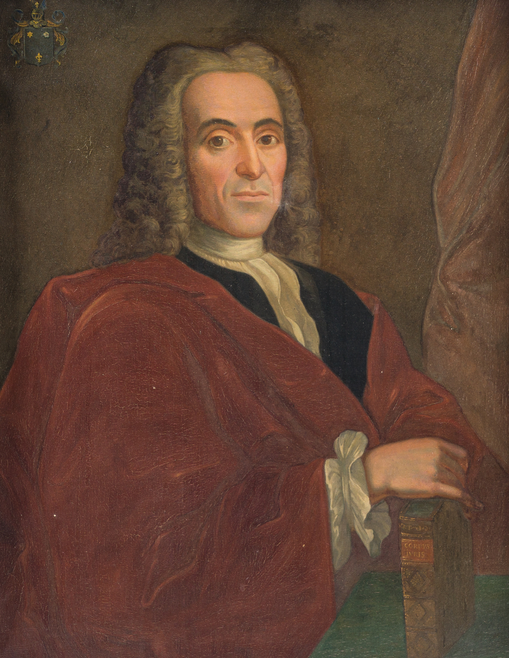 Belgian school: Portrait of Pieter-Jan van Hille, oil on canvas, 19th/20th C.