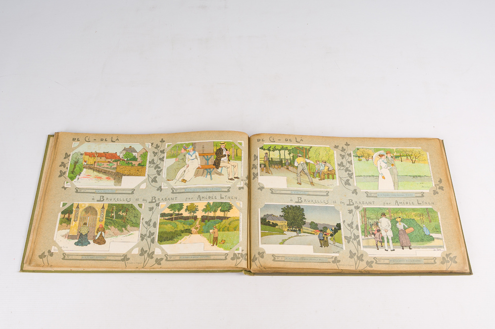 Am&eacute;d&eacute;e Ernest Lynen (1852-1938): 'De &ccedil;i-de l&agrave; &agrave; Bruxelles et en Brabant. 200 cartes postales', Brussels, ca. 1910