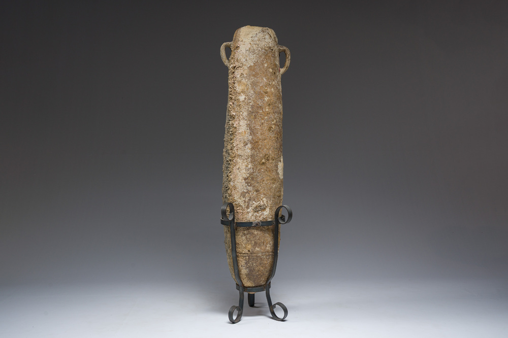 A rare and large Roman terracotta amphora, 1st-3rd C.