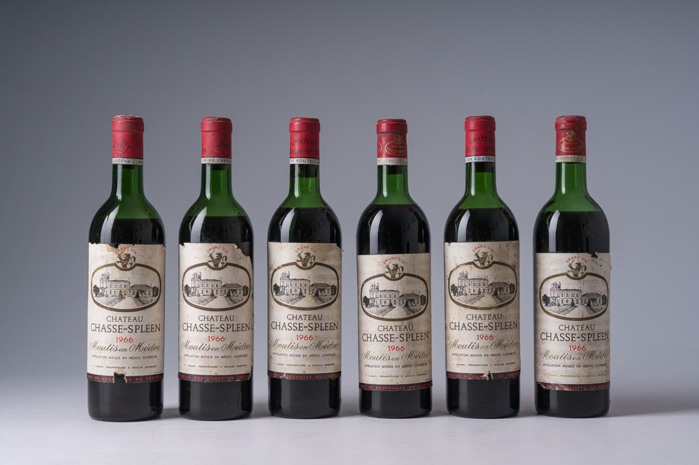 Six bottles of Ch&acirc;teau Chasse-Spleen, 1966