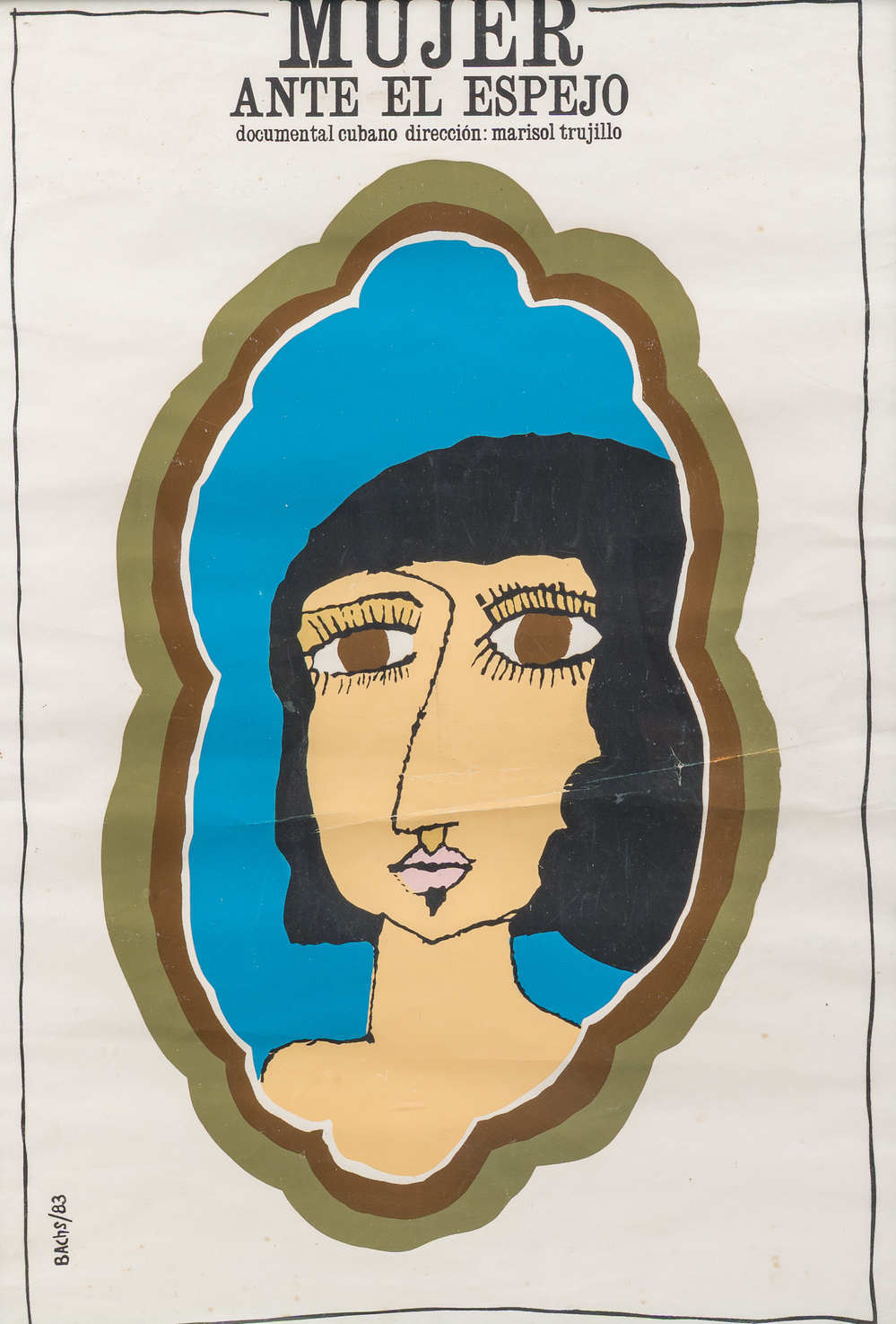 Eduardo Mu&ntilde;oz Bachs (1937-2001): Colour poster for the movie Mujer Ante el Espejo, dated (19)83