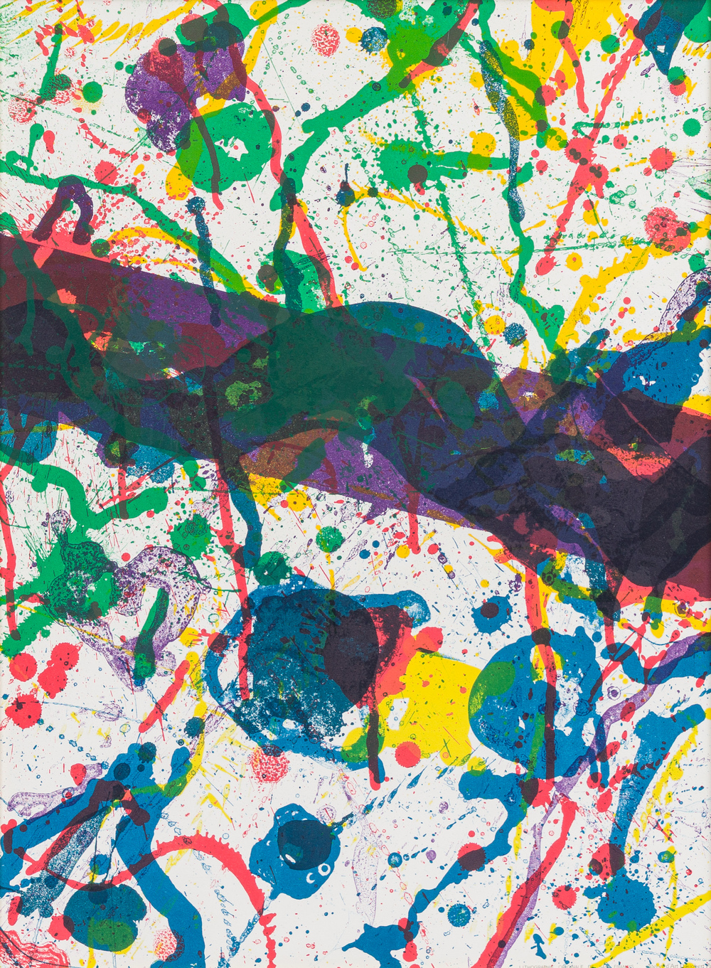 Sam Francis (1923-1994): 'SF 317', lithograph in colours, Atelier d'Art Desjobert, Paris, (1986)