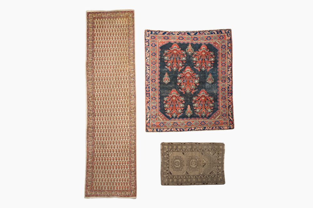 Three oriental rugs, a.o. Shirvan and Sparta, wool on cotton, third quarter 20th C.