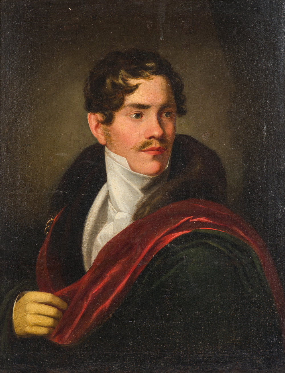 Bruges school, circle of Fran&ccedil;ois-Joseph Kinsoen (1770-1839): Portrait of a man, oil on canvas, first quarter 19th C.