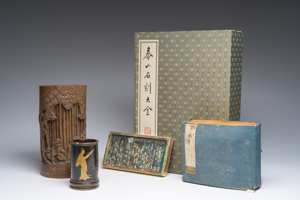 Collection vari&eacute;e d'objets de lettr&eacute;s, Chine, 19&egrave;me/20&egrave;me si&egrave;cle